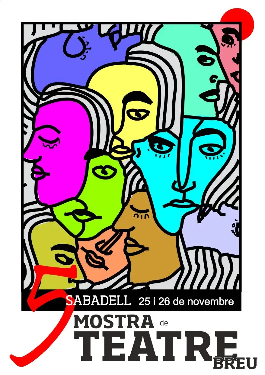 cartell 5 mostra de microteatre Sabadell. Tres Homes Grossos