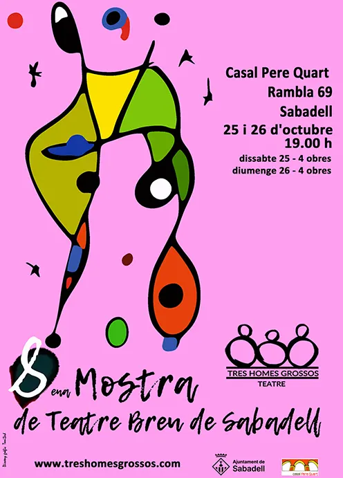 Cartell 8 mostra de Teatre Sabadell. Tres Homes Grossos